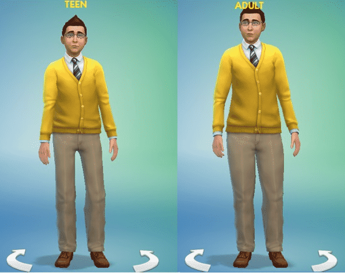 adjust height the sims 4