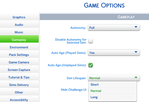 Sims-4-Auto-Age-and-Lifespan-settings