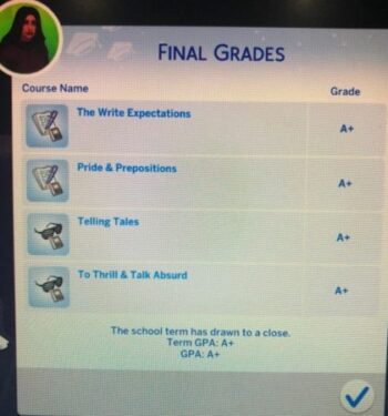 the sims 4 get good grades