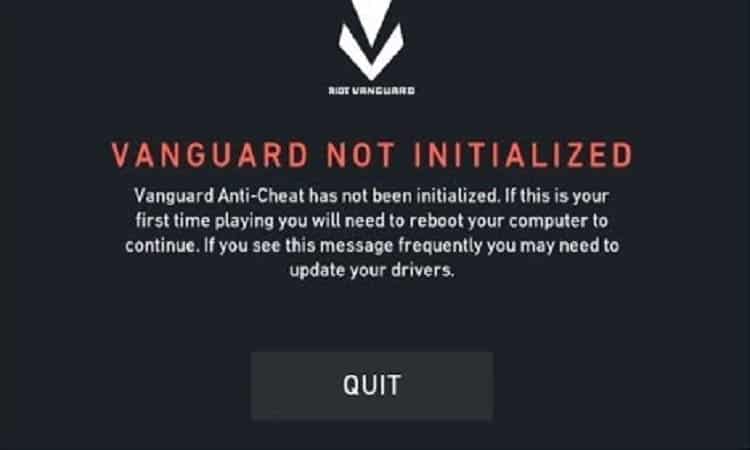 vanguard not initialized troubleshooting guide
