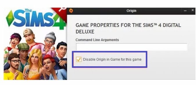 Disable origin in-game sims 4