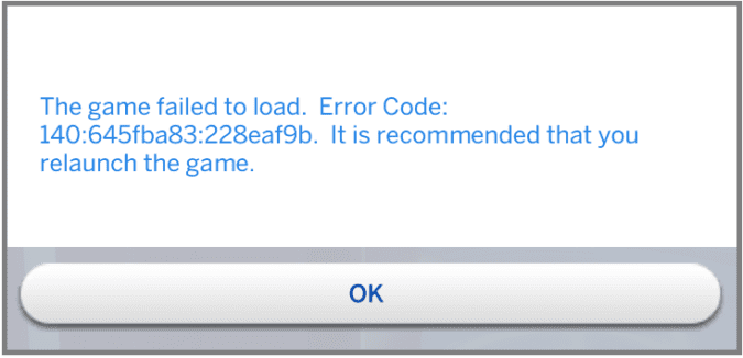 sims 4 reloaded update error