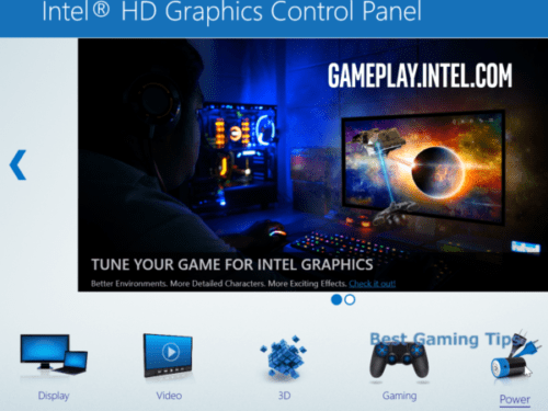 intel graphics control panel power options