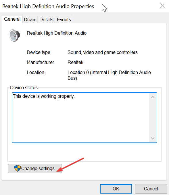 realtek audio change settings