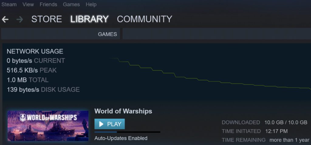 my internet speed is fast but steam download is slow