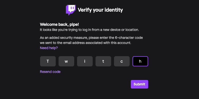fix twitch 6 digit verification code not working
