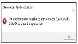 Fix Steam Error 0xc00007b: The Application Was Unable To Start Correctly