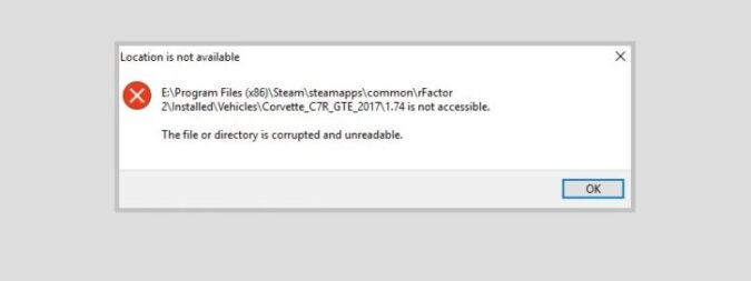fix steam file or directory is corrupted and unreadable