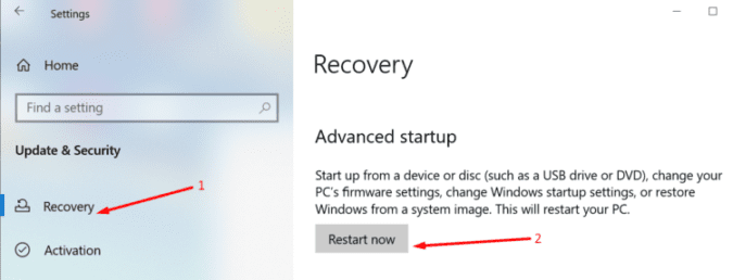 Windows 10 recovery