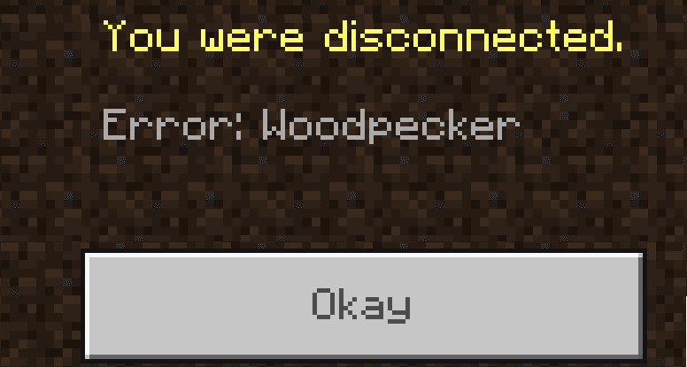 fix error woodpecker minecraft