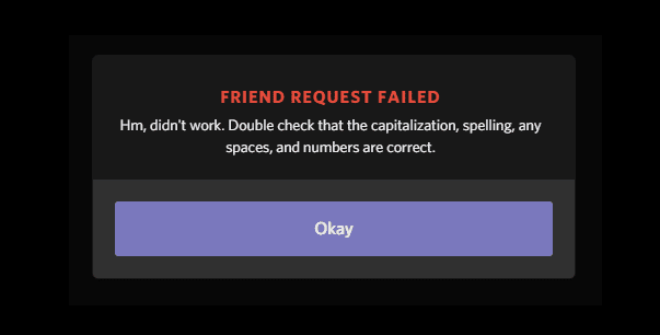 can't accept friend request discord