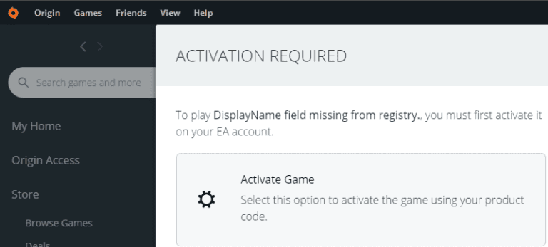 Displayname field missing from registry код активации fifa 21