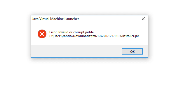 jar launcher not working