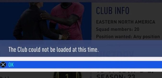 fix fifa the club could not be loaded at this time