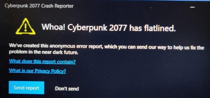cyberpunk 2077 has flatlined