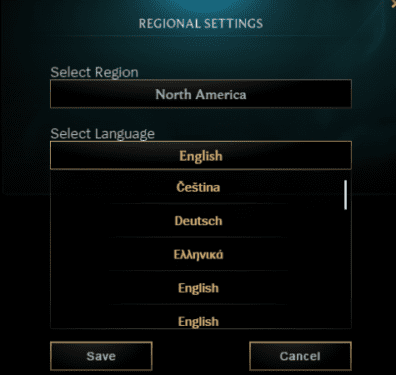 league of legends languages