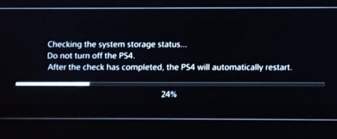 checking system storage status fix ps4