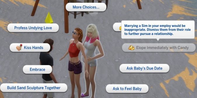 What to do if you can't marry Sims in your employ