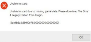 Fix The Sims 4: Unable To Start Due To Missing Game Data