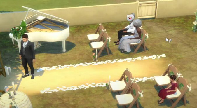 Sims-4-wedding-guests-sit-down-during-ceremony