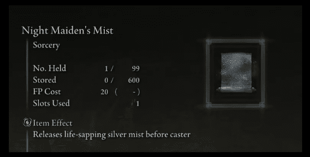 Elden Ring List of Mist spells, their effect and location