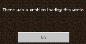 how to fix there was a problem loading this world minecraft