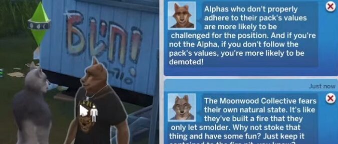 Sims 4 Alpha werewolves challenged