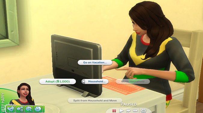 Sims 4 adoption option