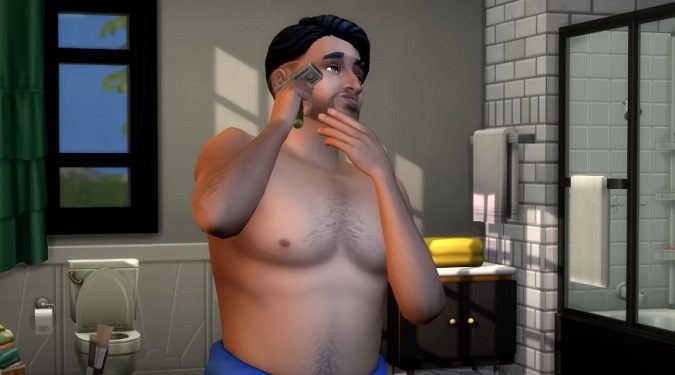 Sims-shaving-beard-Sims-4