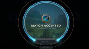 league of legends stuck on match accepted