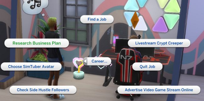 sims 4 use a business plan