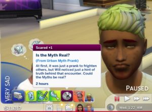 How does Death by Urban Myth work in Sims 4?