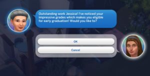 sims 4 graduation high school early