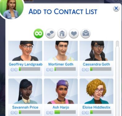 Sims-4-Social-Bunny-contact-list