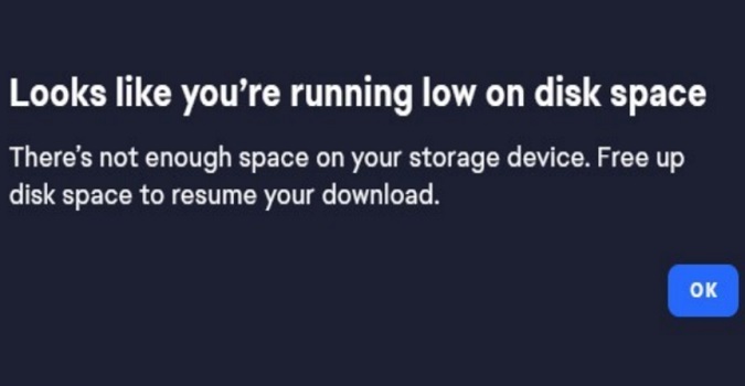 EA-App-running-low-on-disk-space
