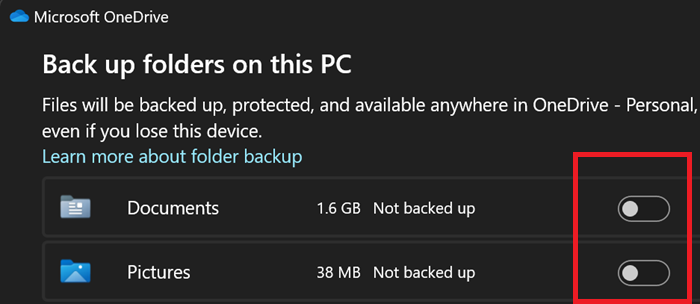 OneDrive-Back-up-Folders