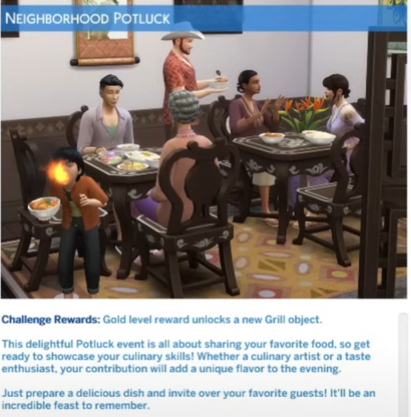 Sims-4-Neighborhood-Potluck-event