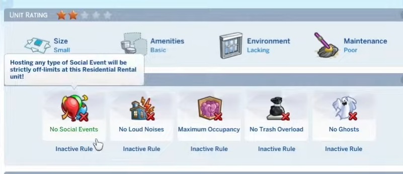 Sims-4-No-Social-Events-Unit-Rule