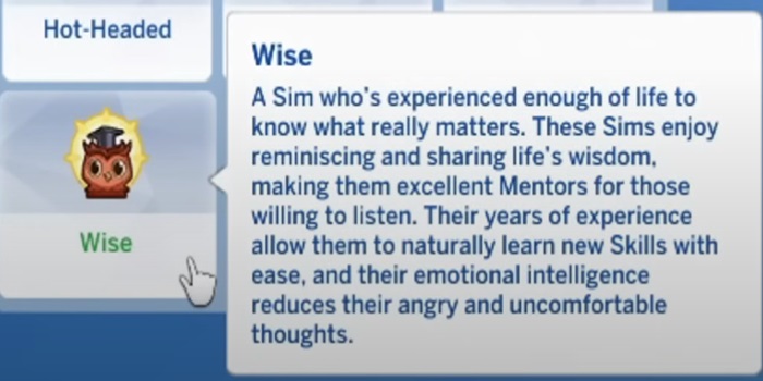 Sims-4-Wise-trait