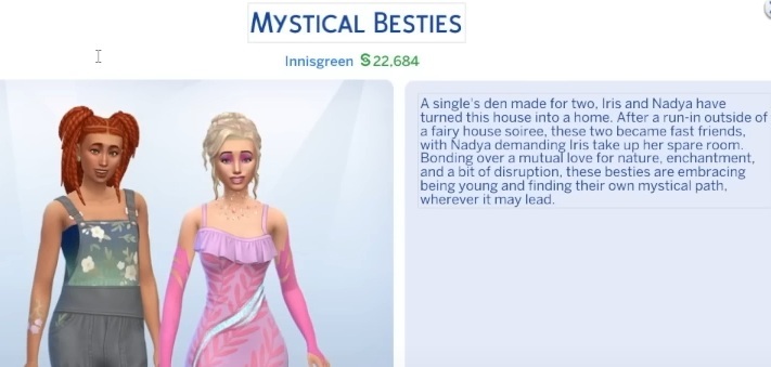 Sims 4 Mystical Besties Household